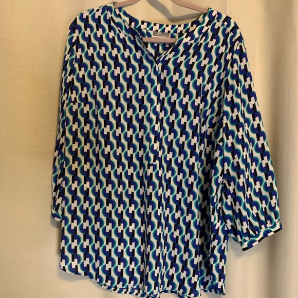 JM collection multi color Blouse - Picture 1 of 3